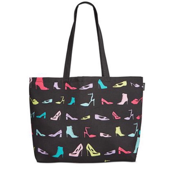 Macy’s Reusable Lightweight Shoe Lovers Black Bag - Picture 2 of 9